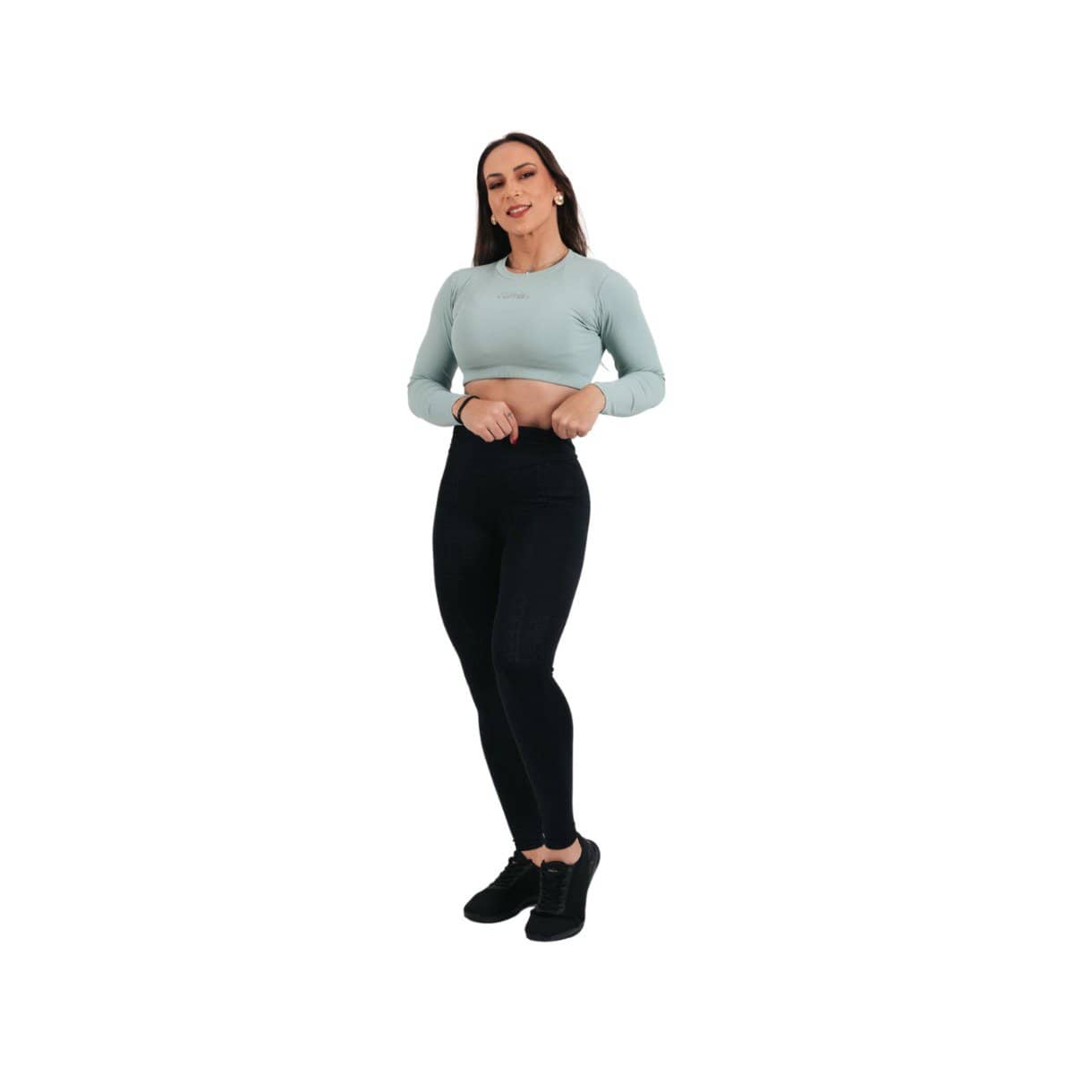 LEGGING COS DRAPEADO PRETO AMRAP