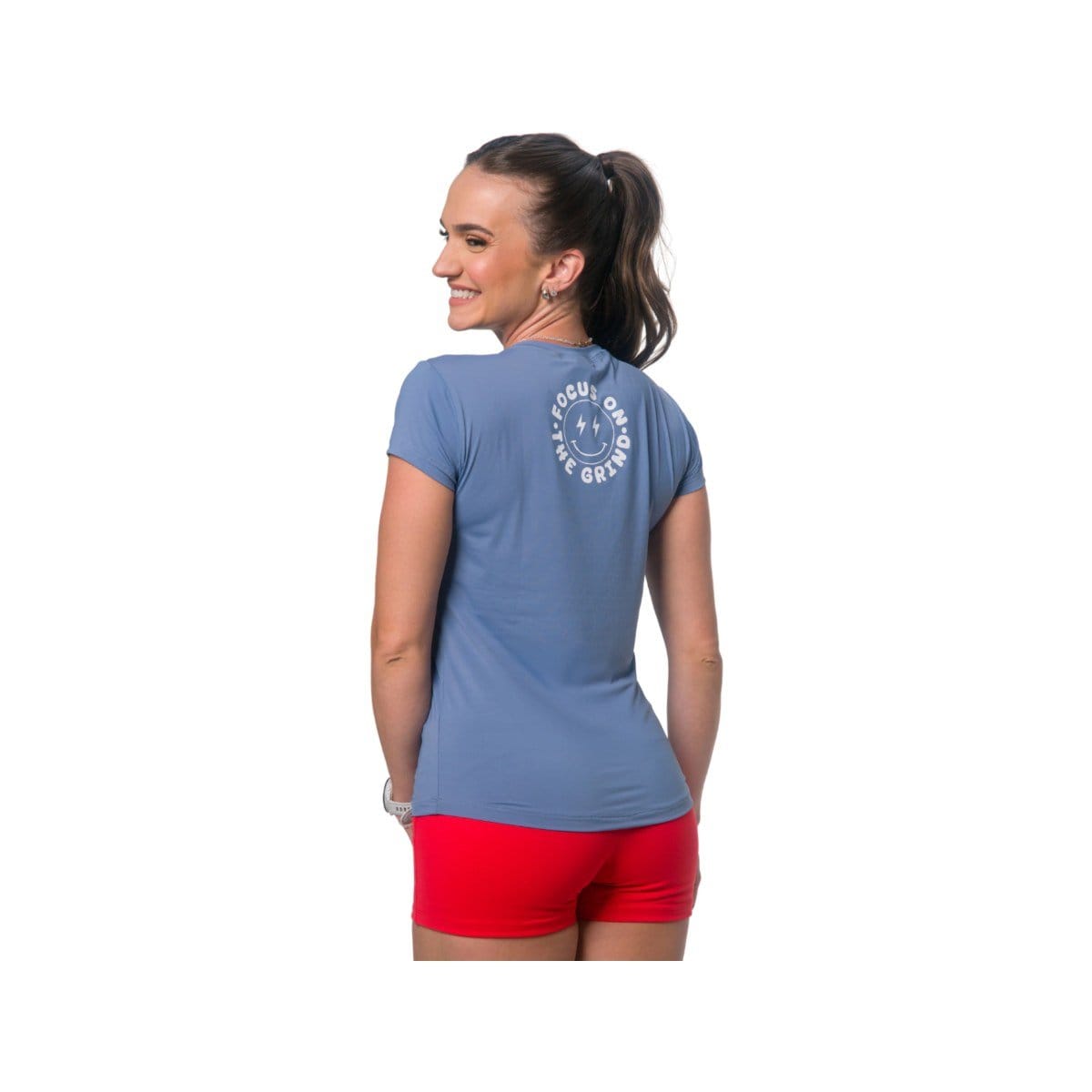 CAMISETA BABYLOOK AZUL PACIFICO "FOCUS" - Foto 2