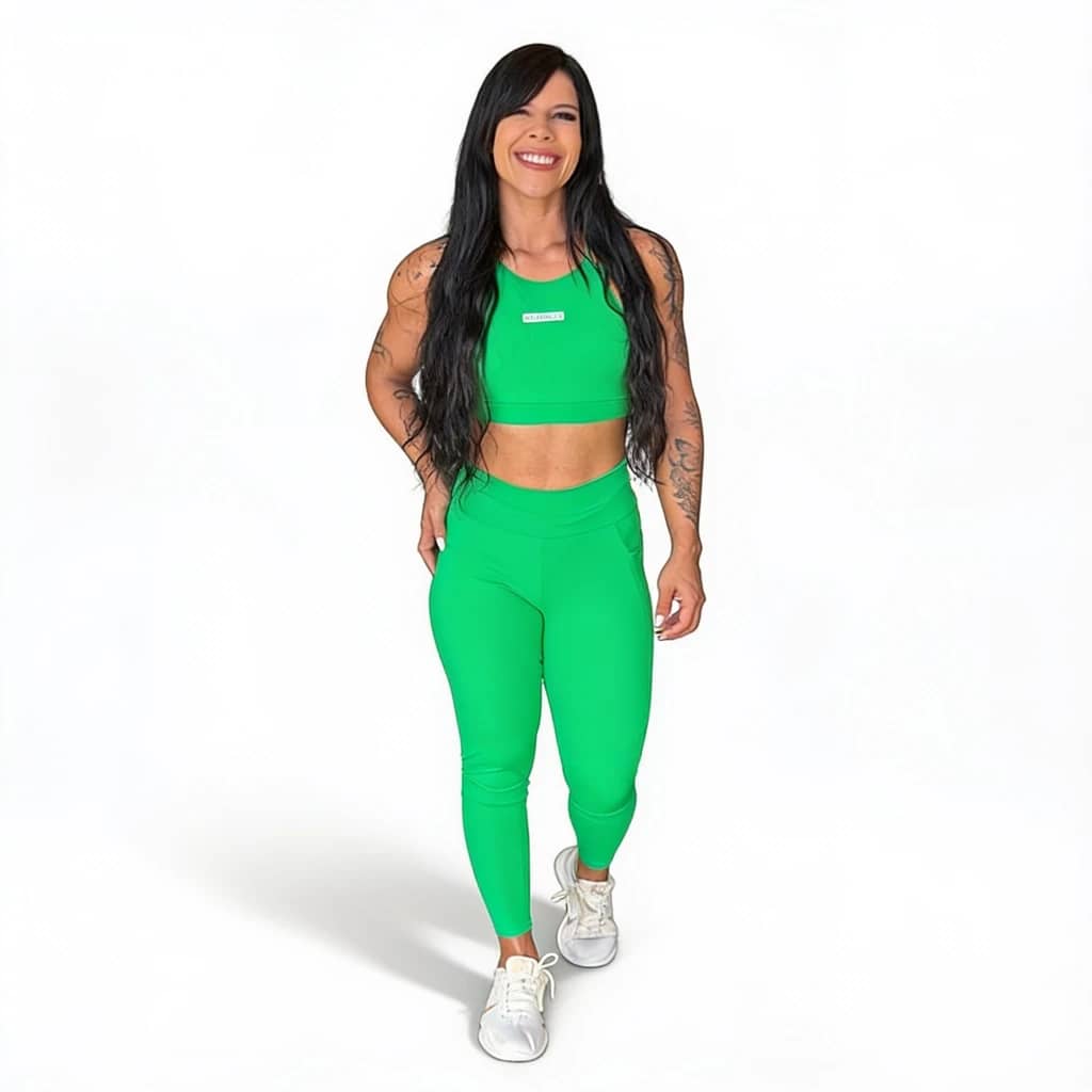 LEGGING COM BOLSO VERDE BANDEIRA