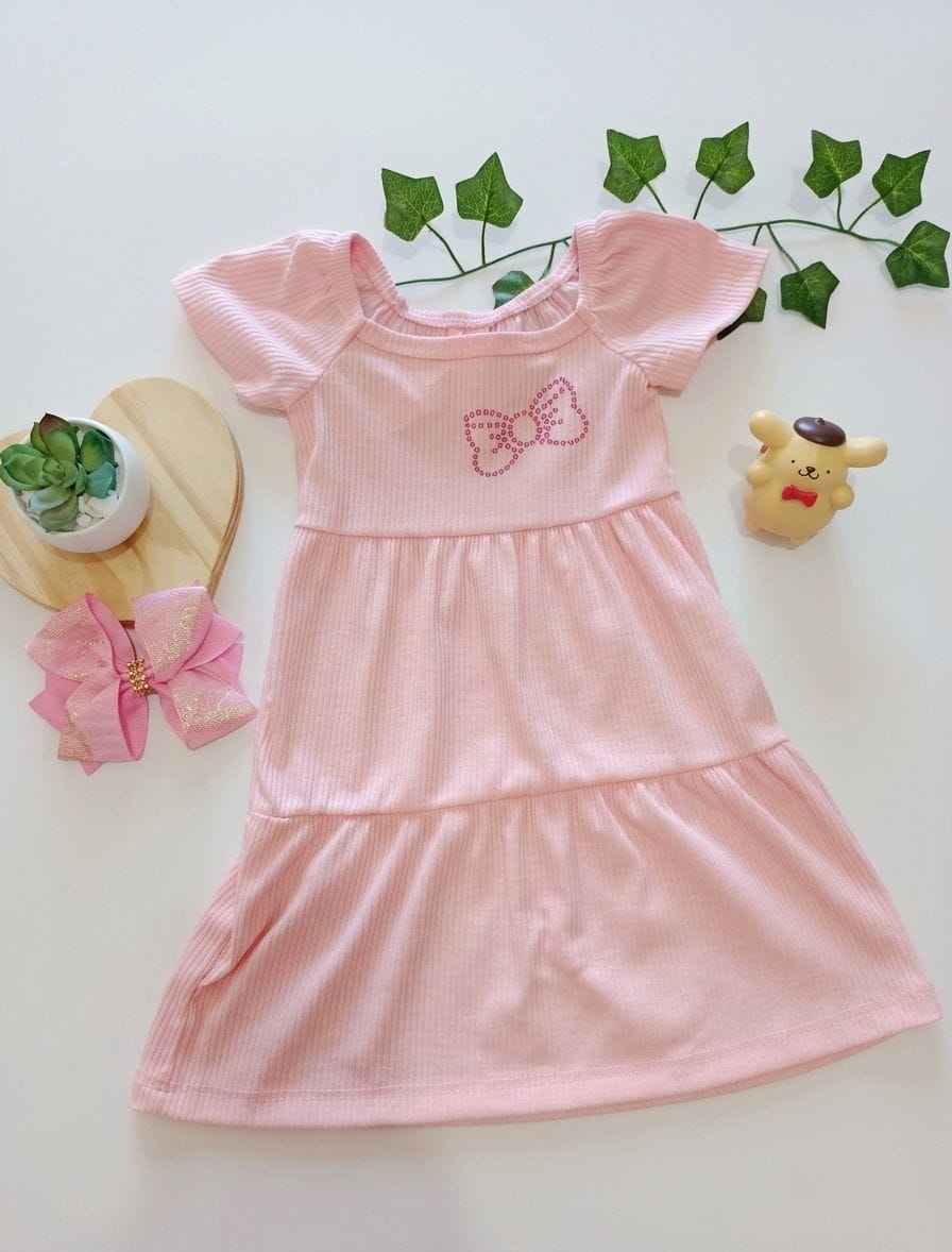 Vestido Rosa laço - Foto 1