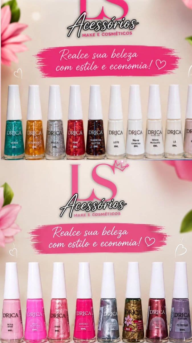 Esmalte Drika várias cores