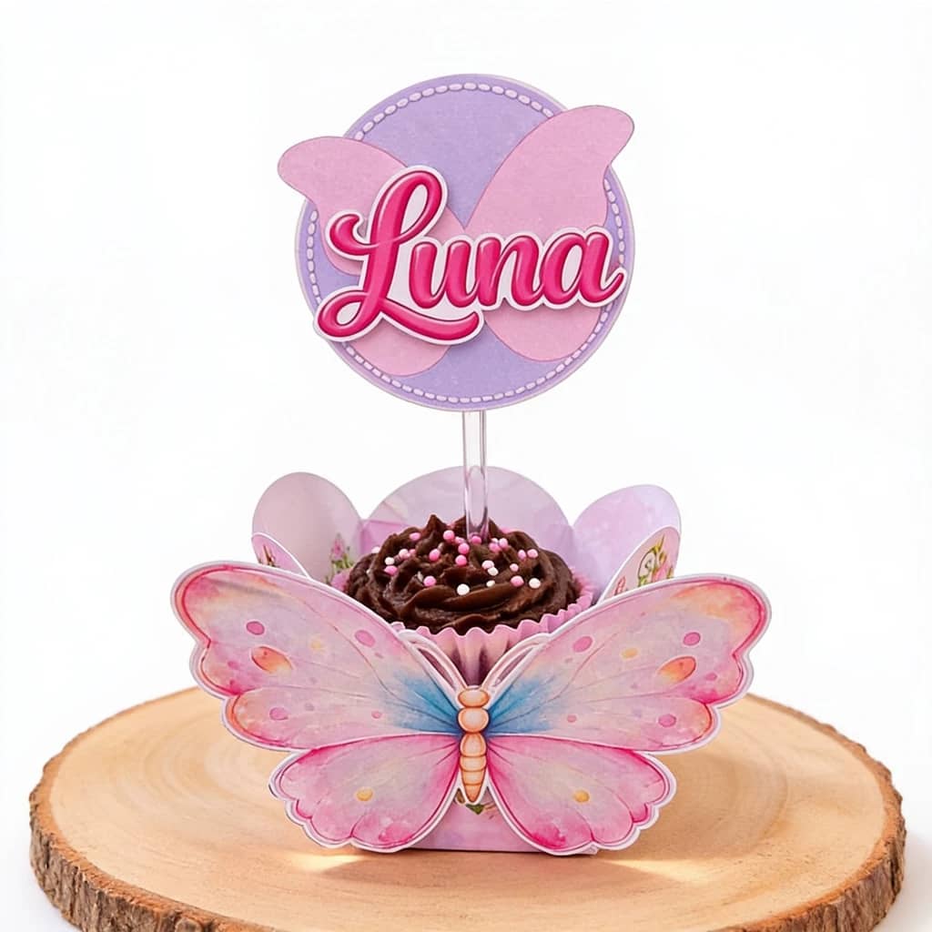 Saia para Cupcake + topper (20 unidades)