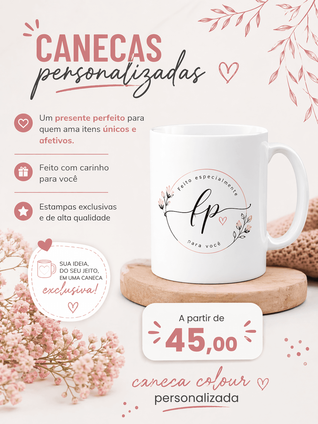 Caneca Branca Personalizada