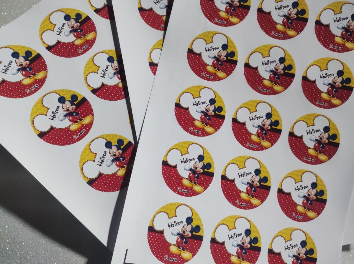 ADESIVO PERSONALIZADO 5X5 -15 UNIDADES - Foto 1