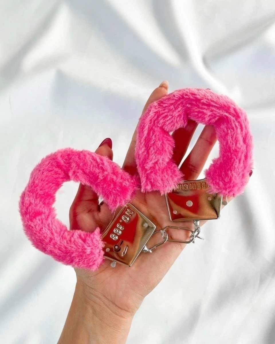Algema de pelúcia rosa - Foto 1