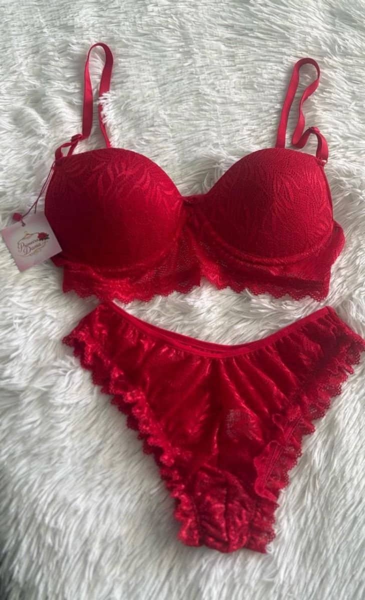 Lingerie bojo vermelha