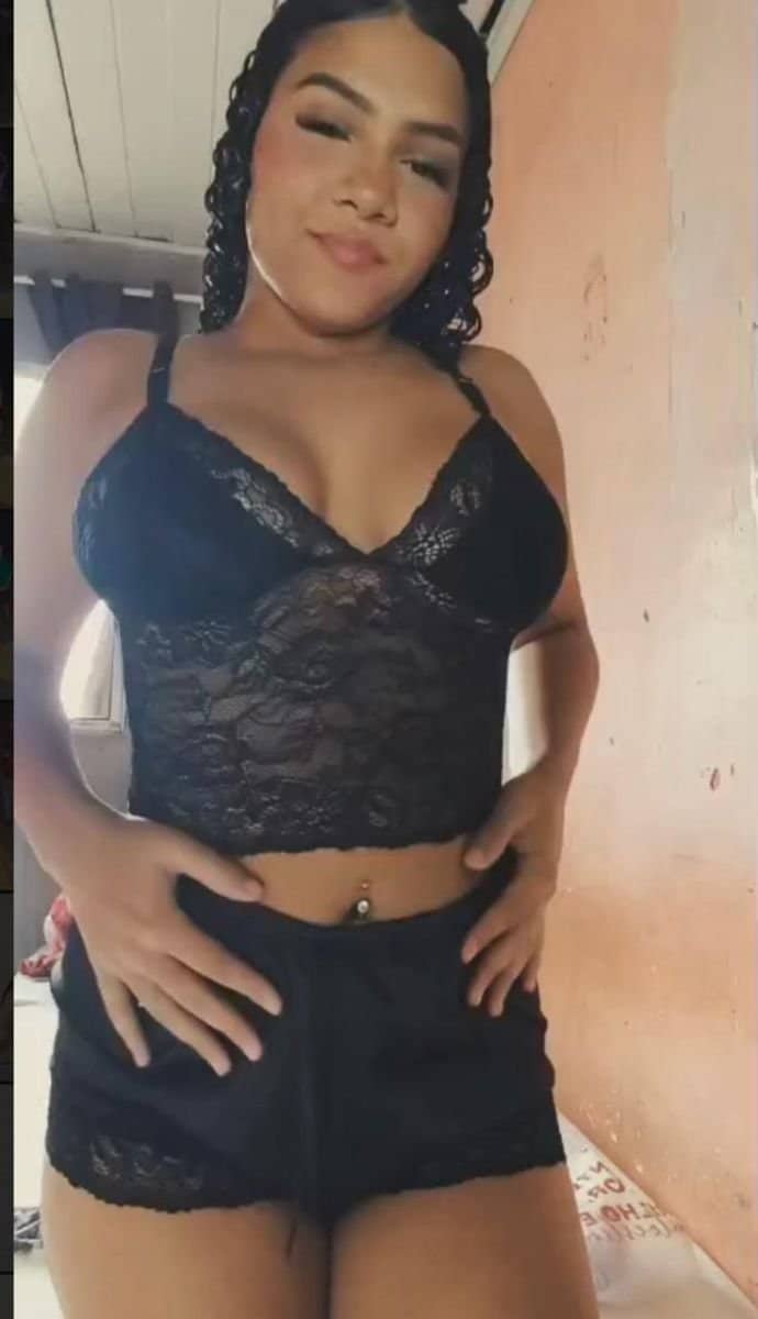 Baby Doll cetim preto