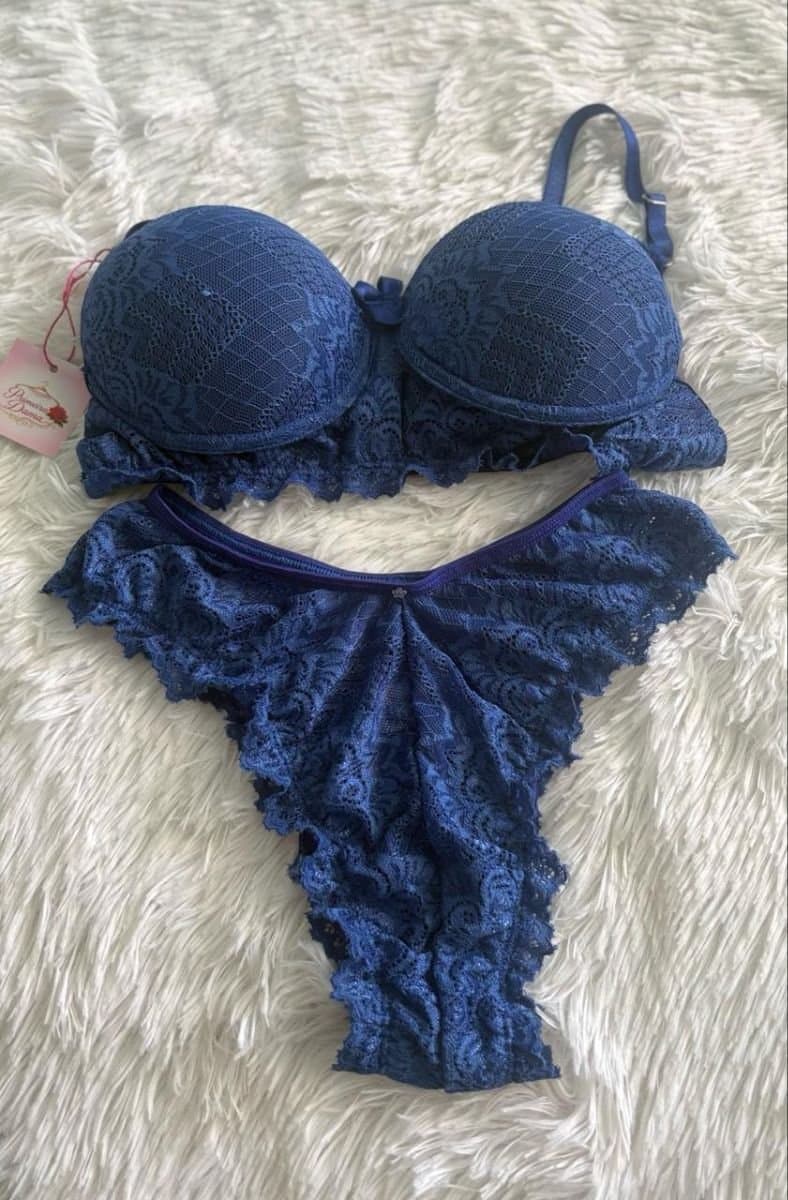 Lingerie bojo azul marinho