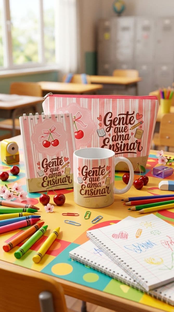 Kit Necesserie e caneca Professora