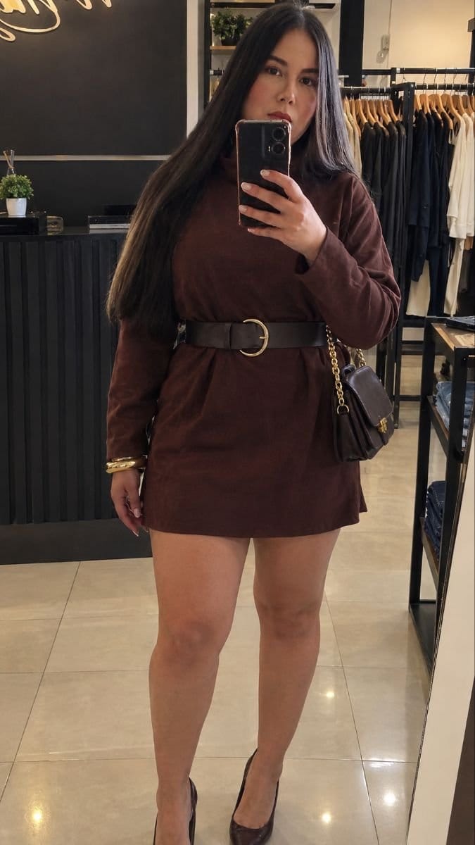 Vestido Poncho gola alta lanzinha - Foto 2