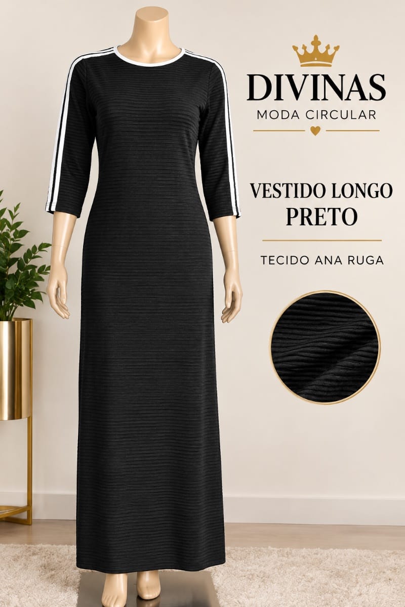 Vestido preto m/g55,00 - Foto 1