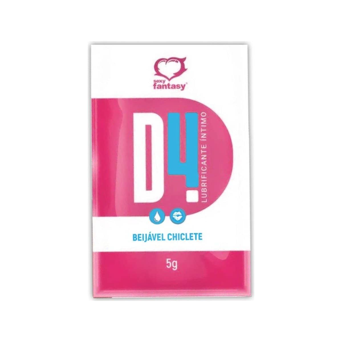 Lubrificante d4 sachê sabor chiclete