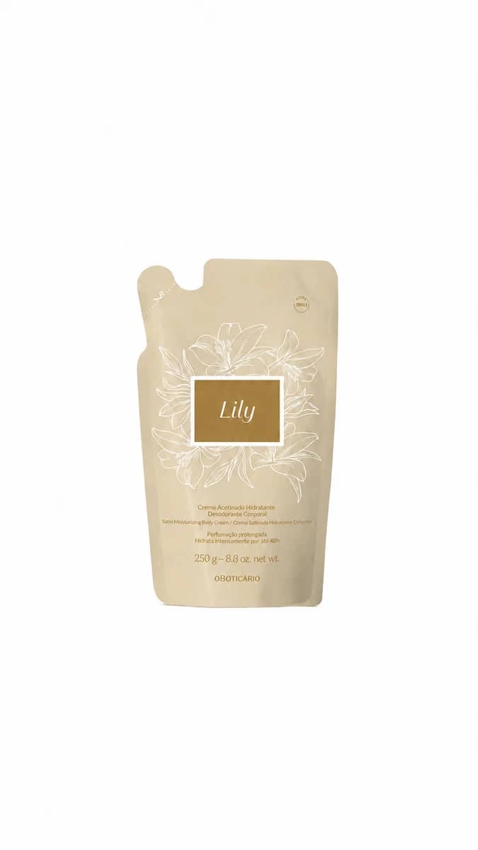 Refil Creme Acetinado Hidratante Desodorante Corporal Lily — 250 g