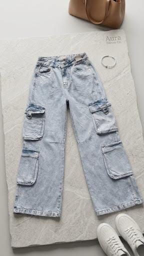 Calça jeans wide car - Foto 1