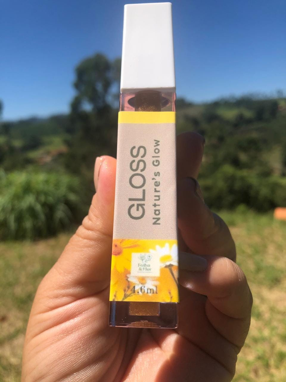 Gloss Labial Dourado holográfico - Foto 2