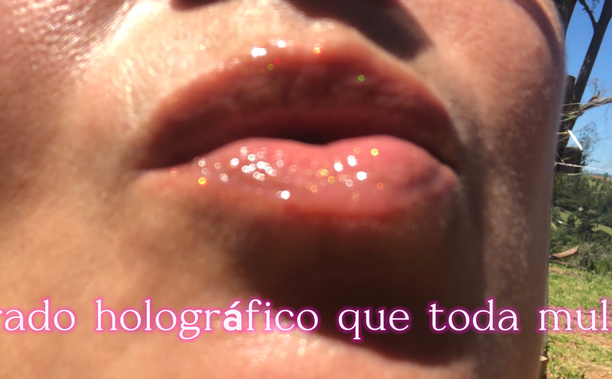 Gloss Labial Dourado holográfico - Foto 4
