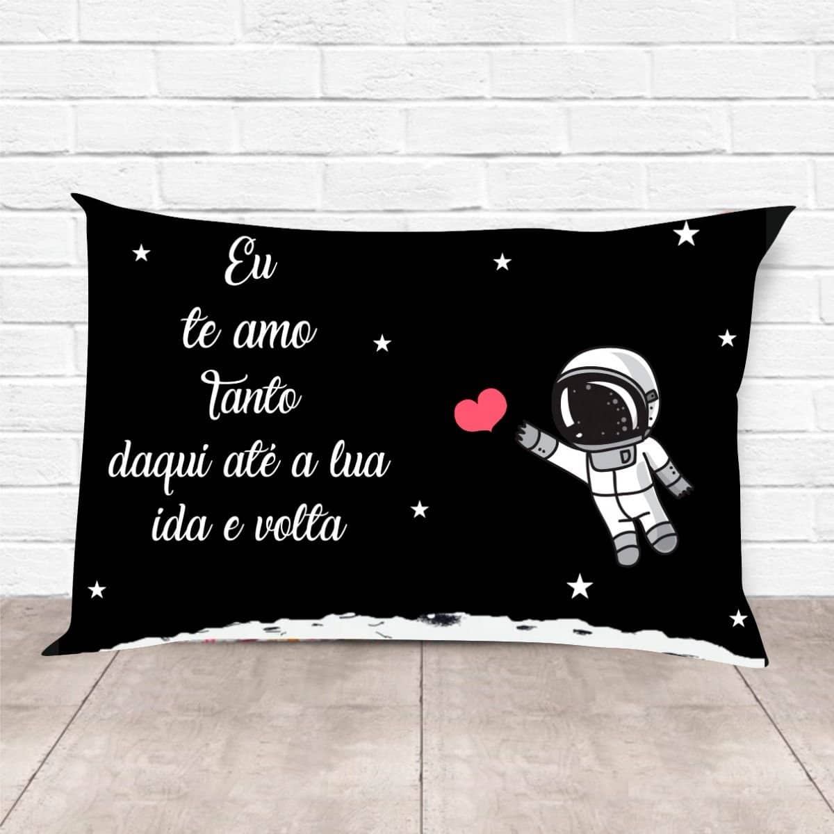 Almofada Eu te Amo daqui até a lua Tamanho 30x20cm
