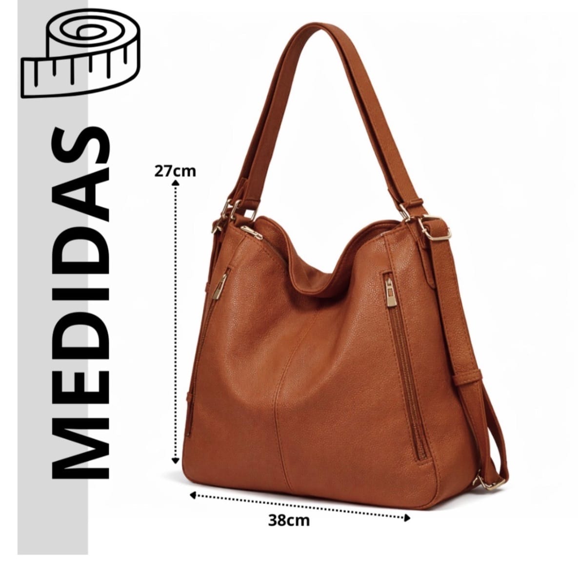Bolsa grande caramelo - Foto 3