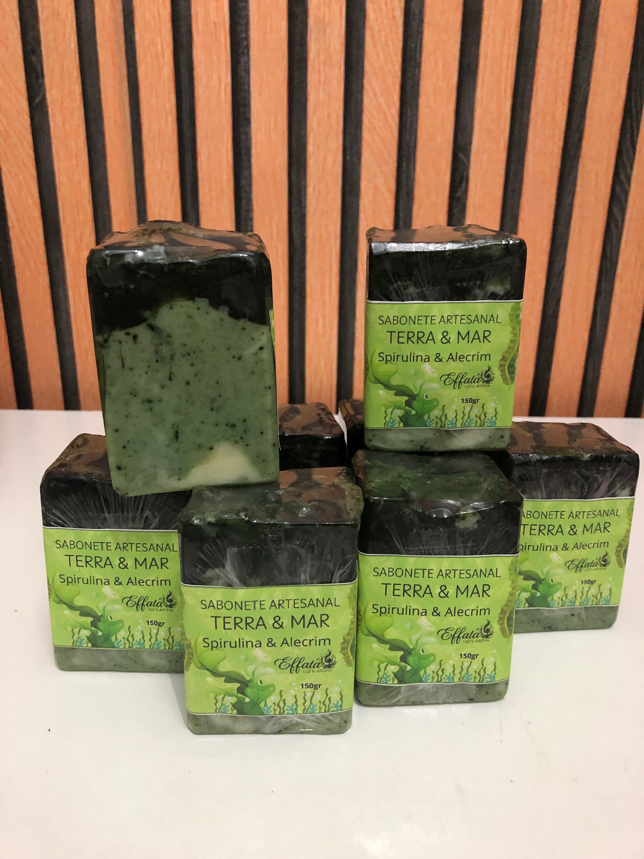 Sabonete artesanal spirulina e alecrim - Foto 1