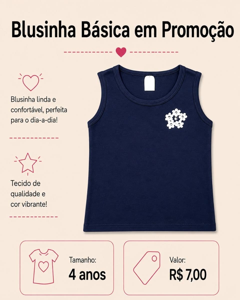 Blusa Básica em Promoção - Foto 1