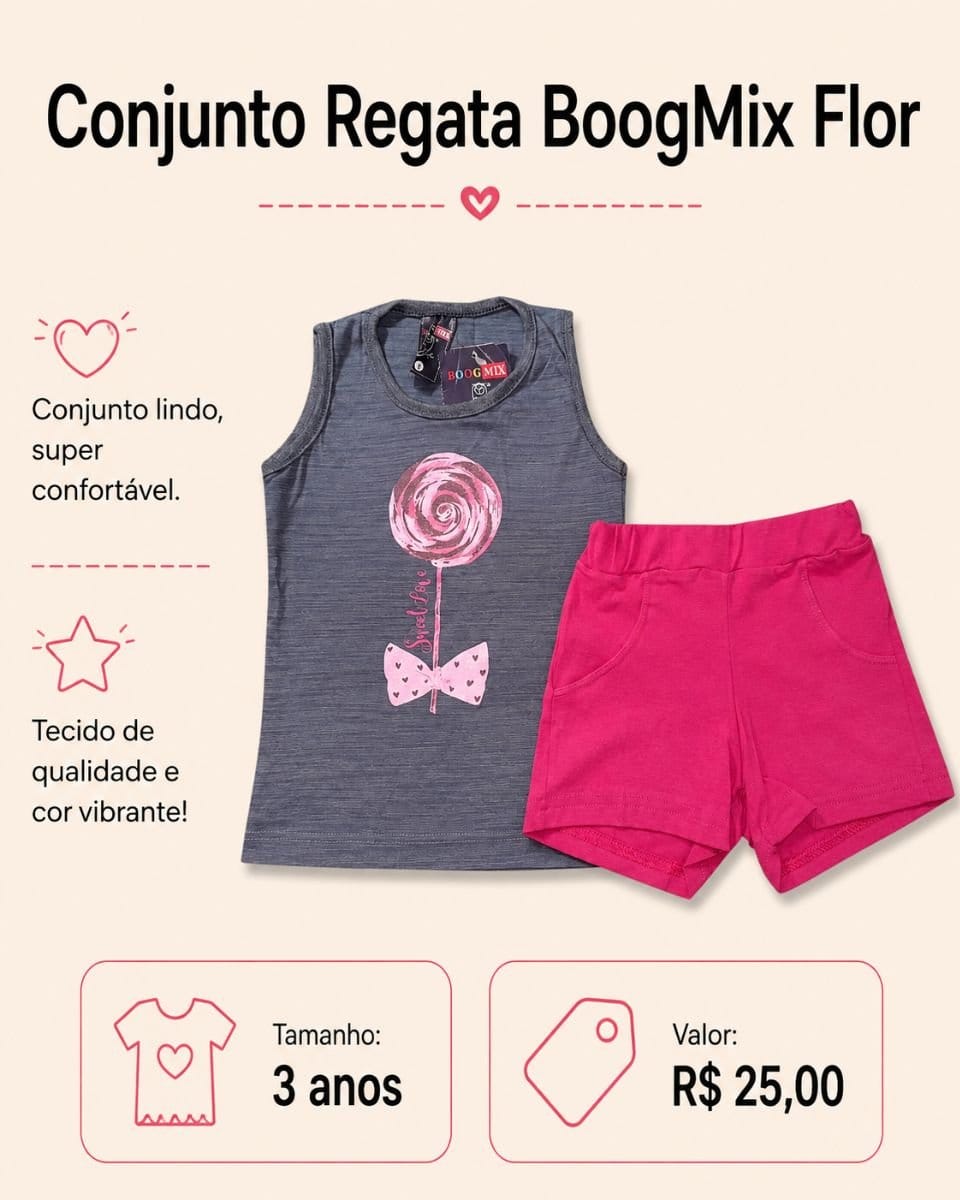 Conjunto Regata - BookMix Flor - Foto 1