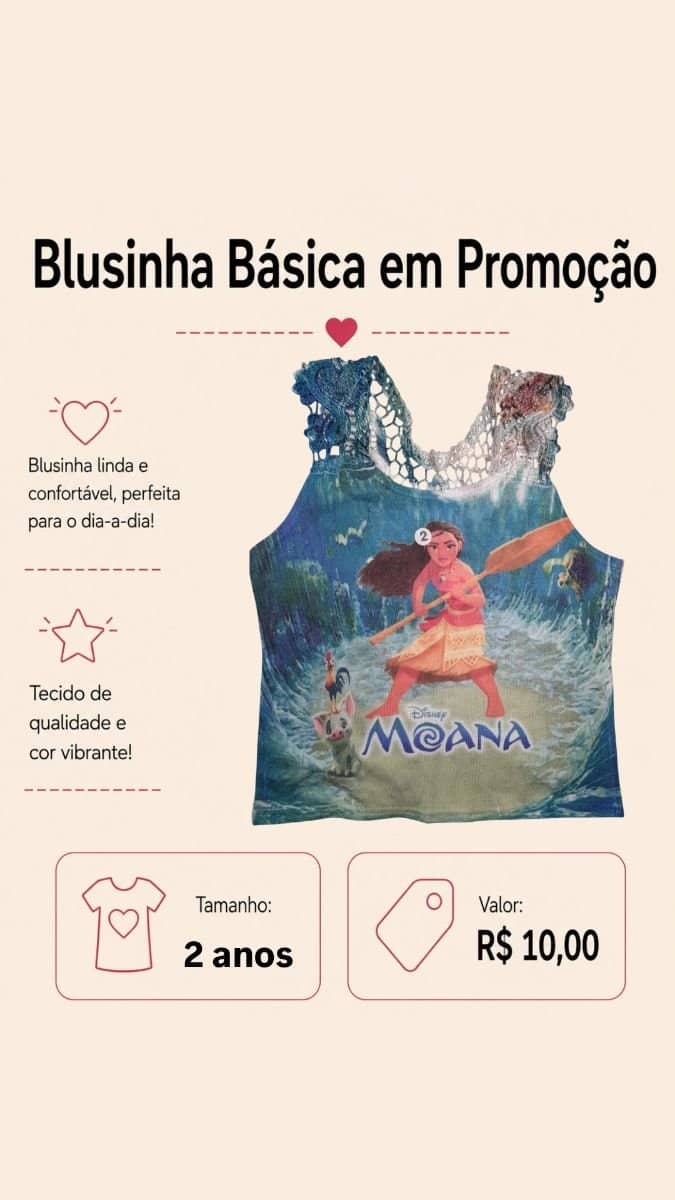 Blusinha Básica em Promoção