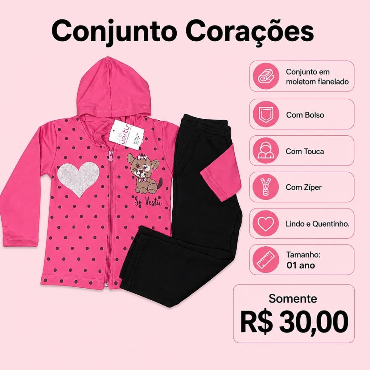 Conjunto Corações