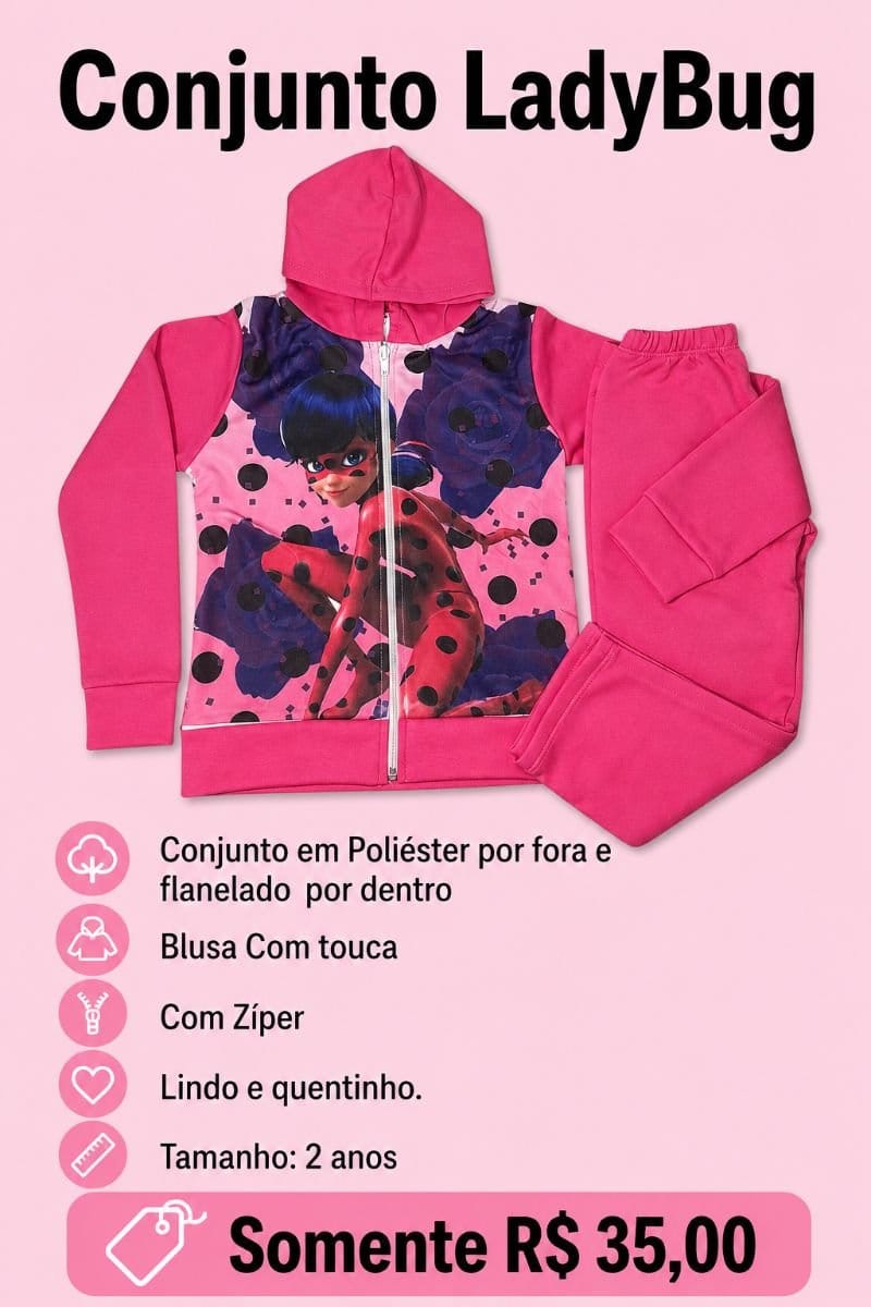 Conjunto Lady Bug - Foto 1