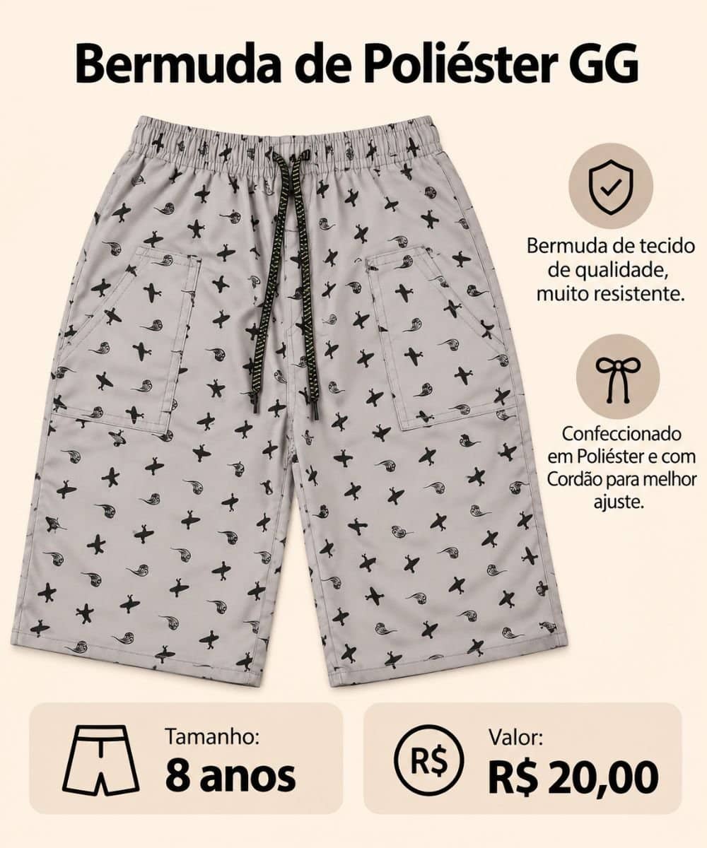 Bermuda de Poliéster - GG