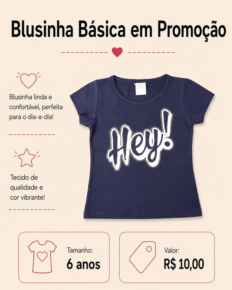 Blusa Básica em Promoção