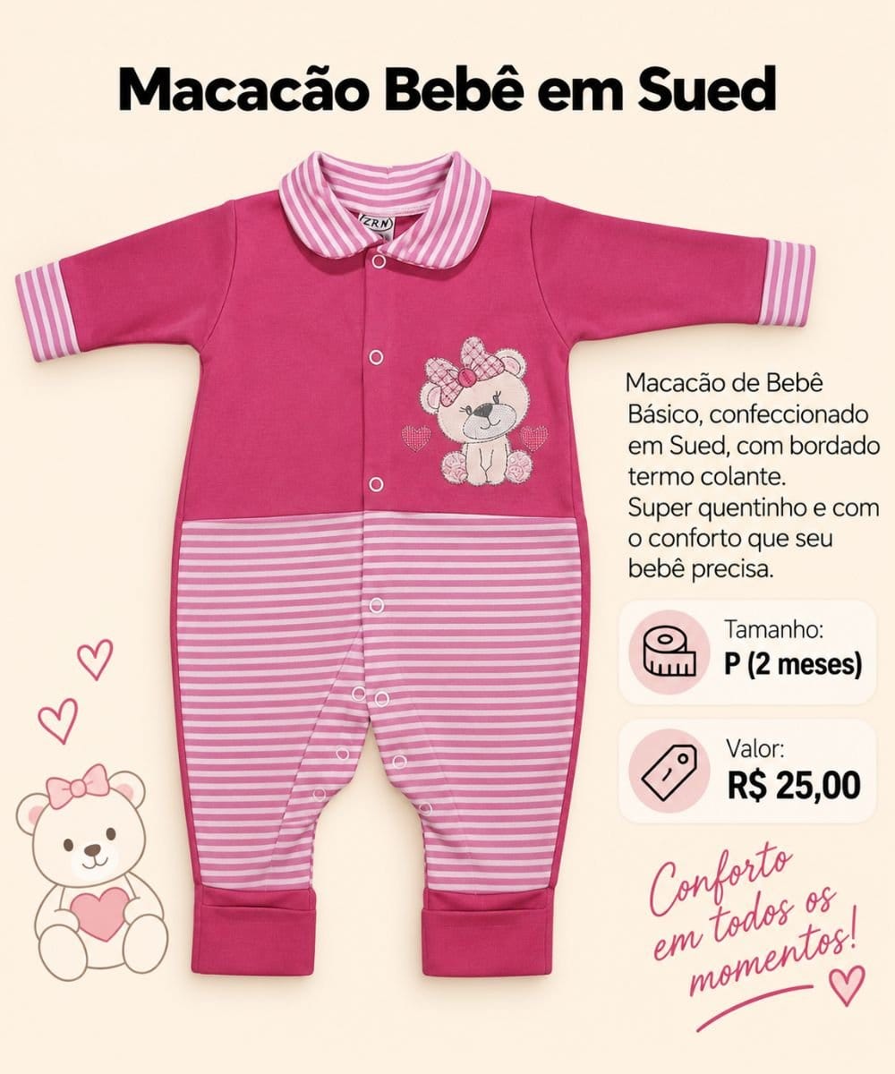 Macacão Bebê em Sued - Foto 1