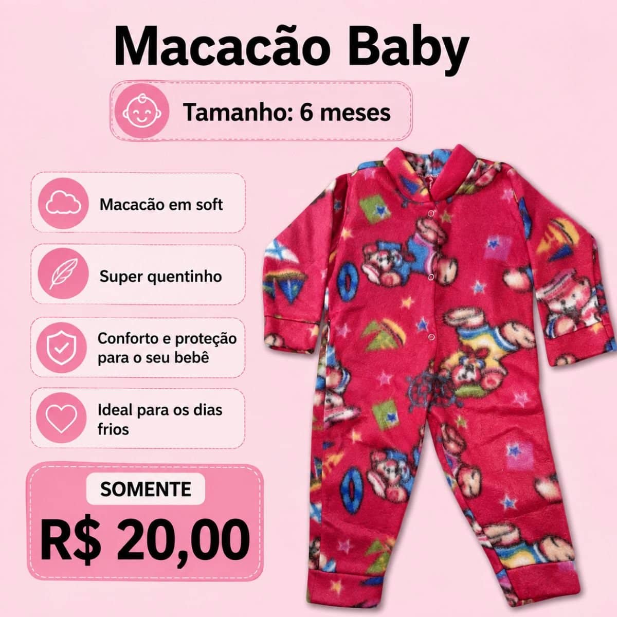 Macacão Baby em Soft
