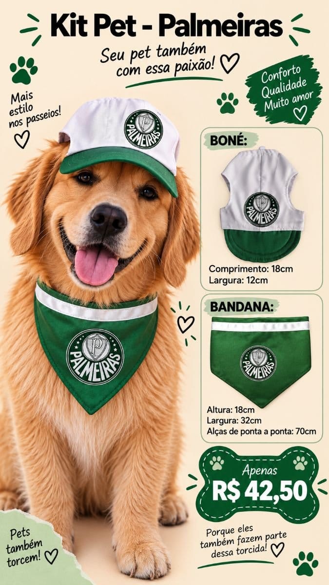 Kit Pet - Palmeiras - Foto 1