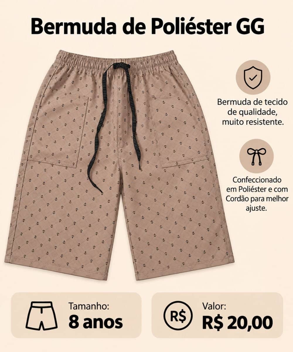 Bermuda de Poliéster - GG