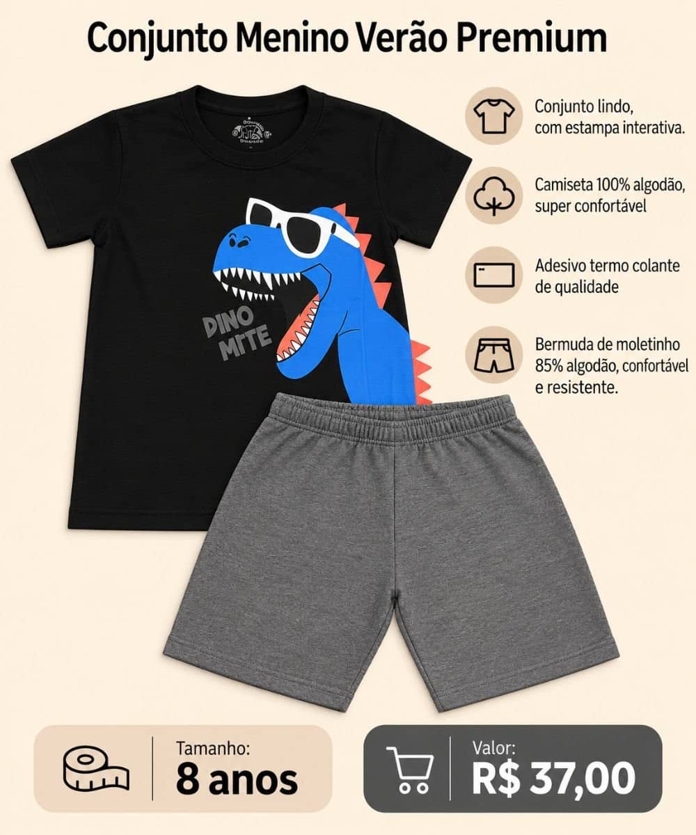 Conjunto Menino Verão - Premium