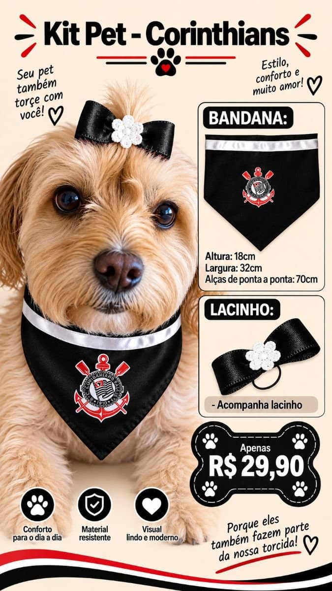 Kit Pet - Corinthians