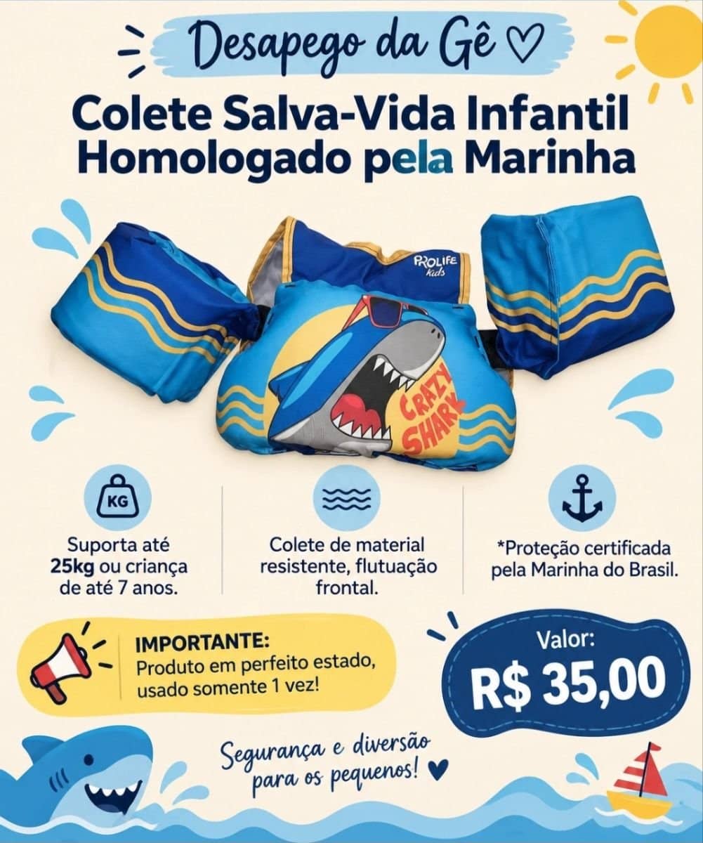 Colete Salva-Vida Infantil