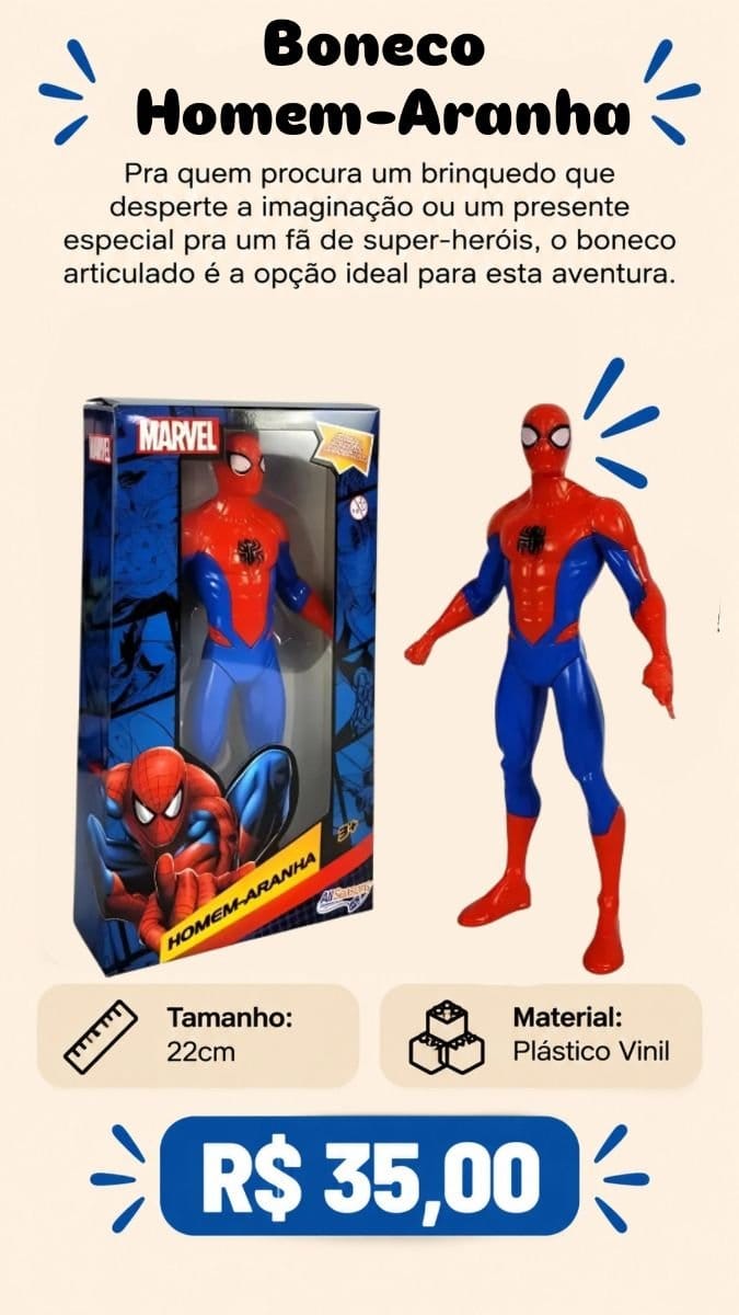 Boneco Homem-Aranha - Foto 1