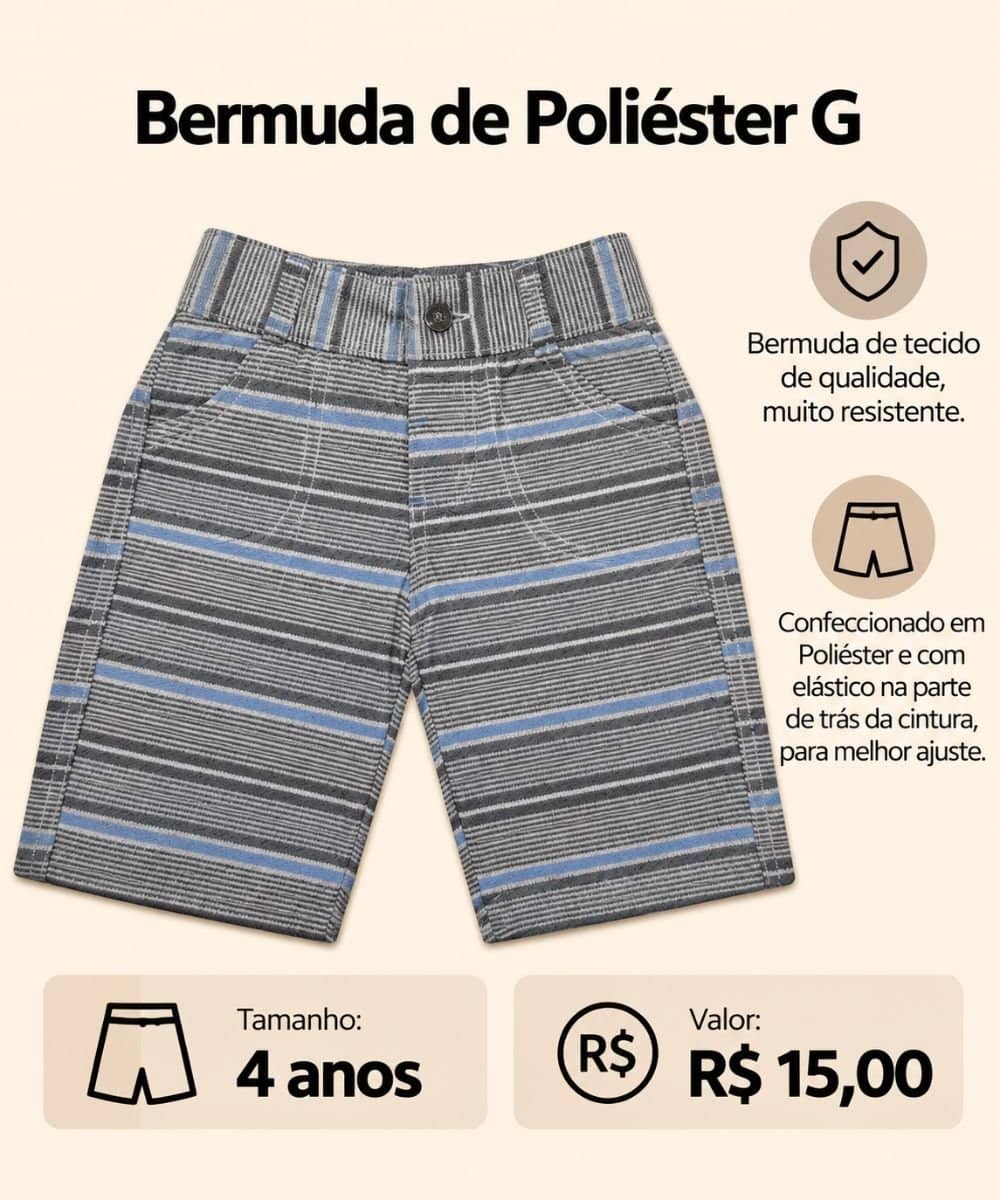 Bermuda de Poliéster - G