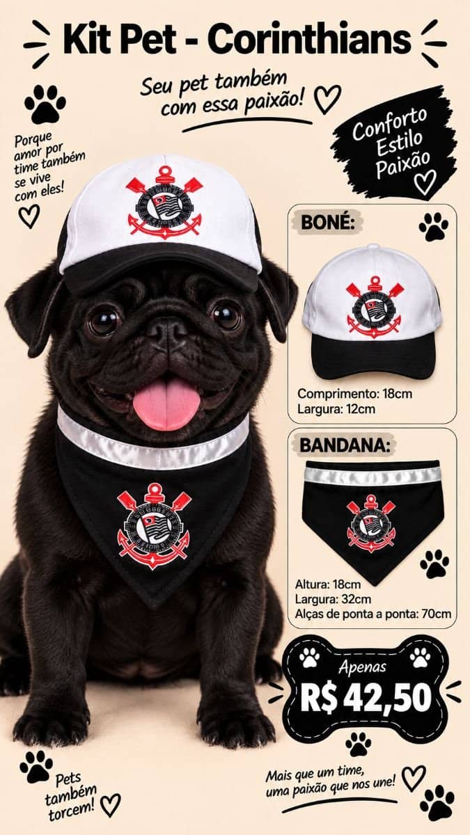 Kit Pet - Corinthians