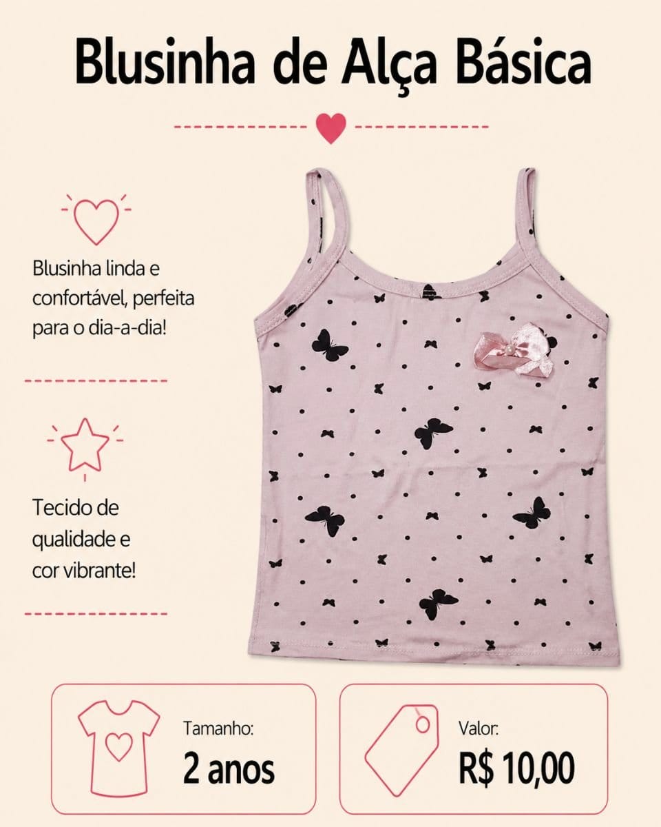 Blusa de Alça Básica - Foto 1