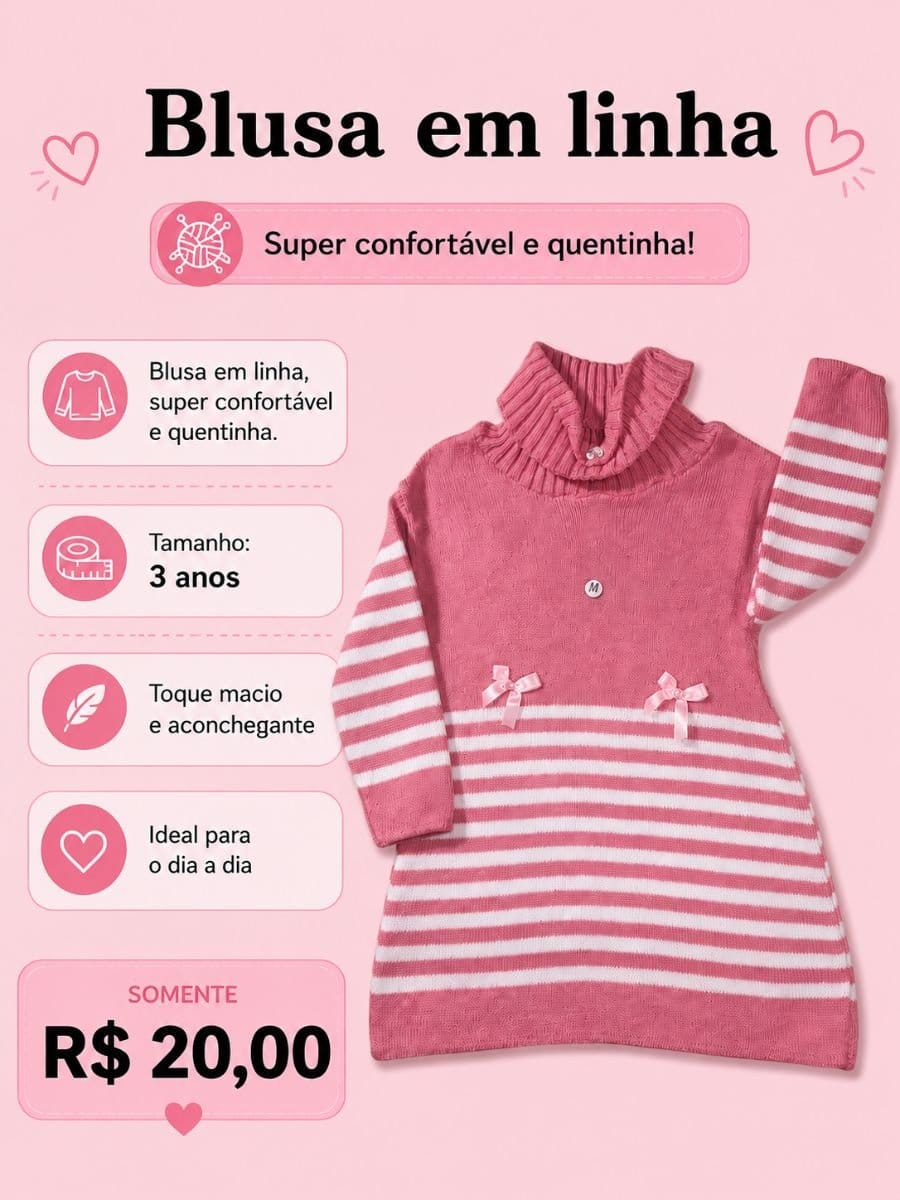 Blusa em Linha - Foto 1