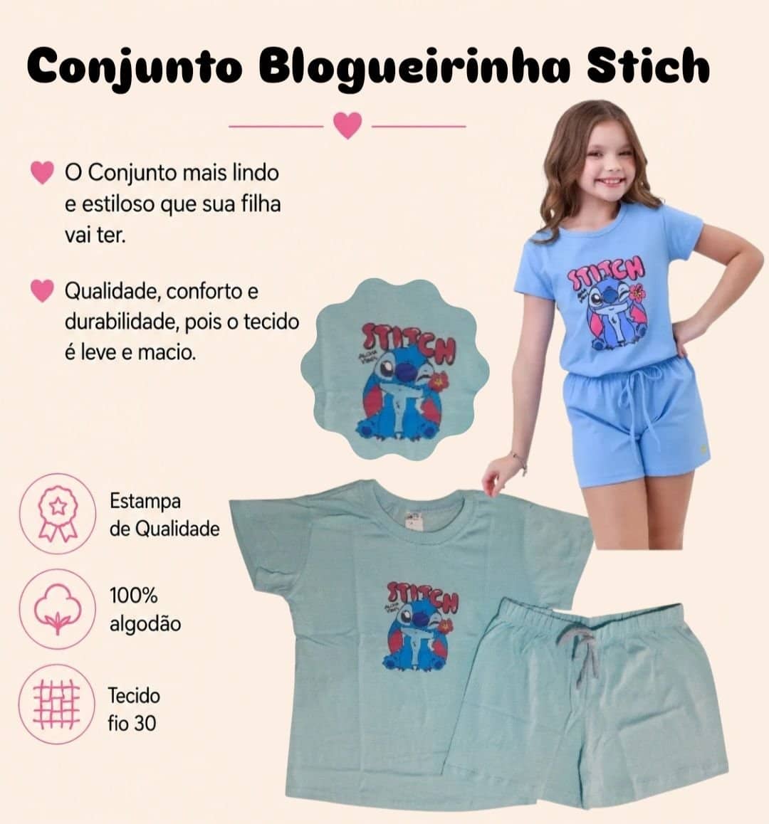 Conjunto Blogueirinha - Stich