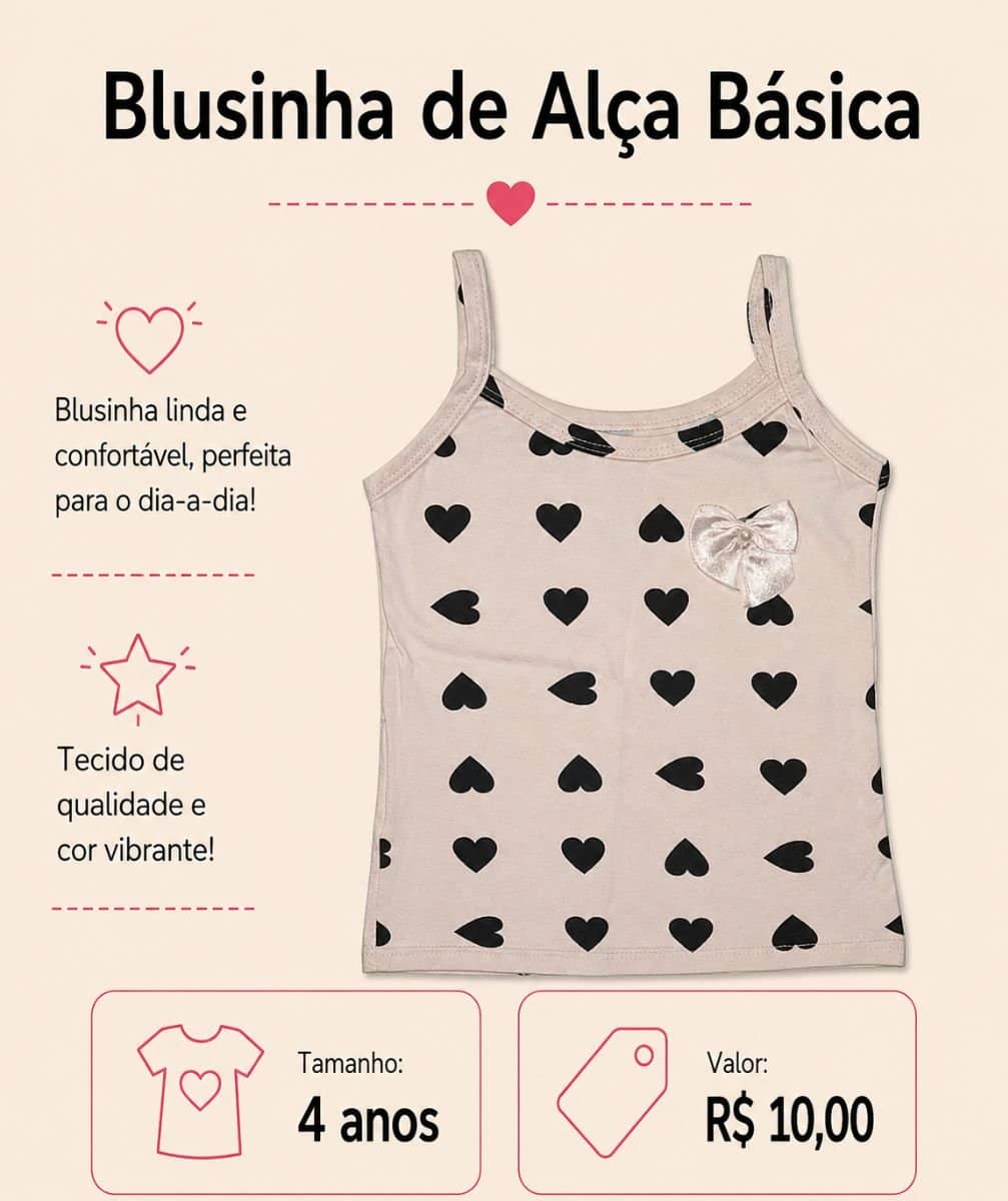 Blusa de Alça Básica