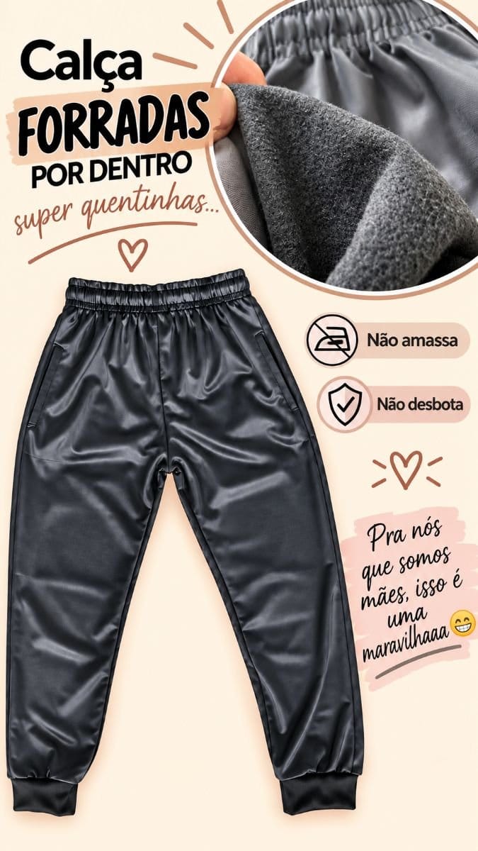 Calça Jogger de Chimpa Flanelada - Foto 2