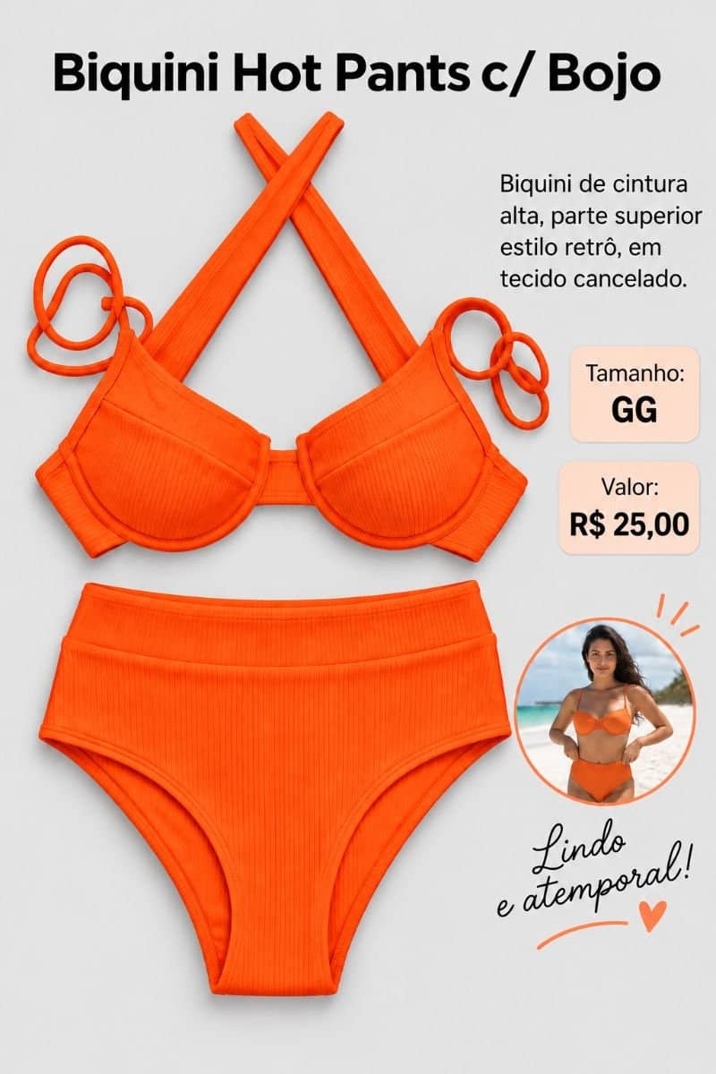 Biquini Hot Pants c/ Bojo