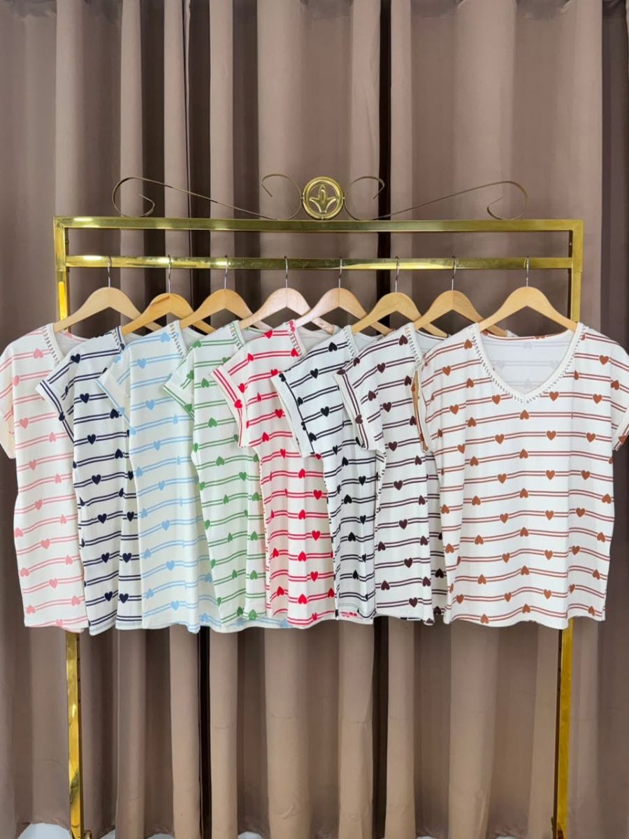 Blusa coração - Foto 1
