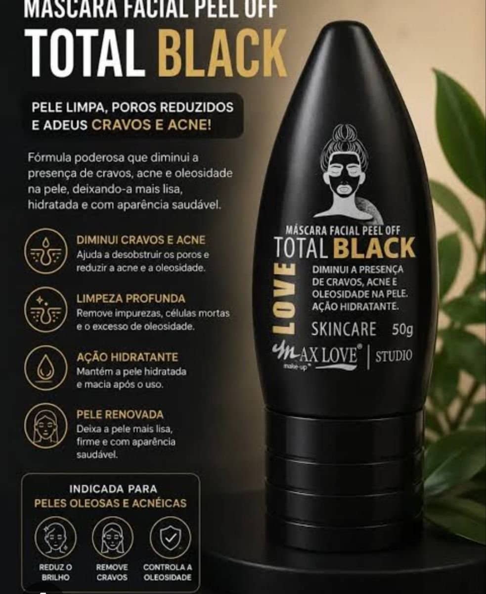 Máscara Facial Peel Off Total Black