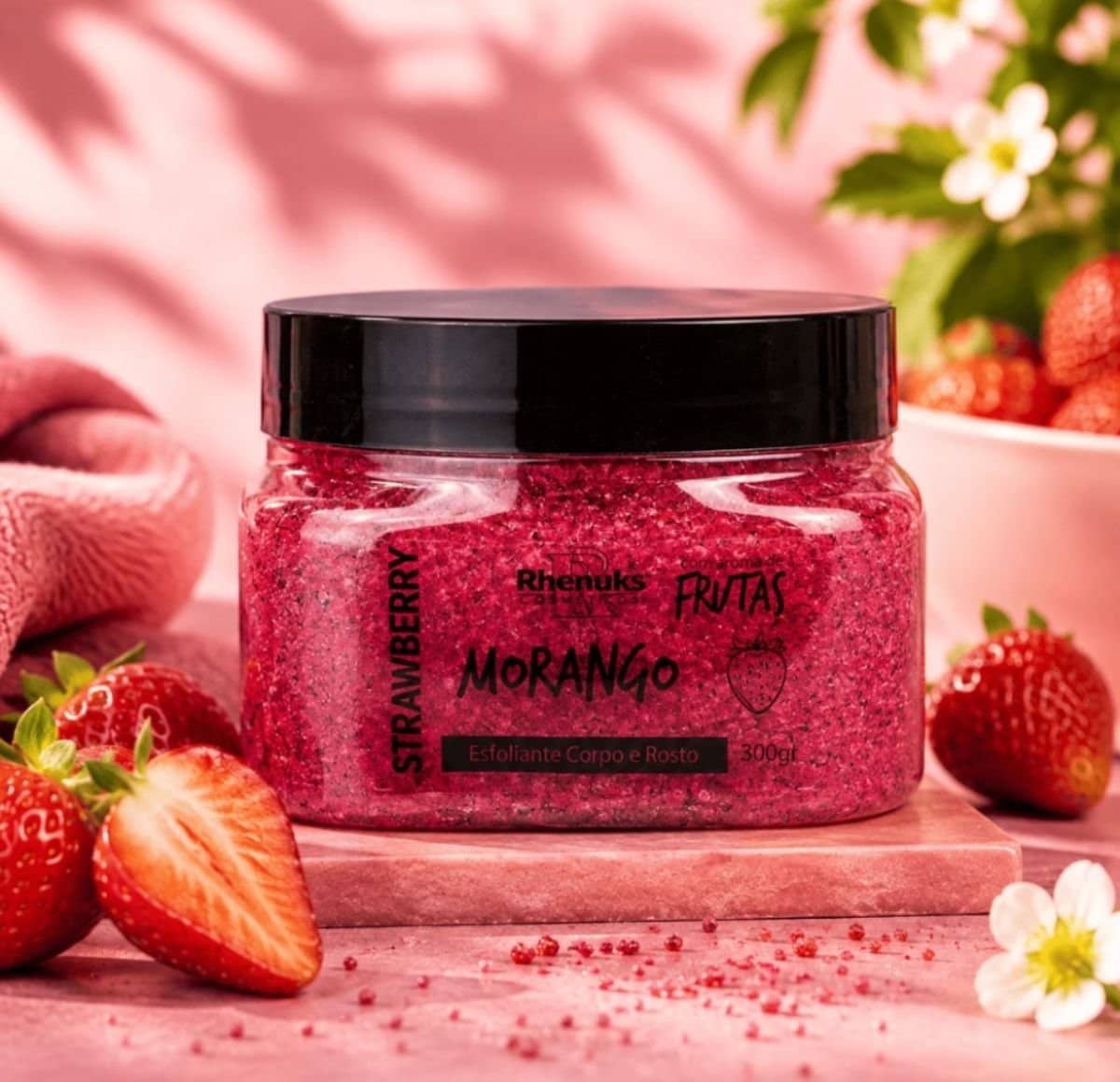 Esfoliante Corpo e Rosto de Morango