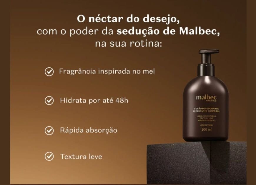 Hidratante Corporal Malbec Pure Gold - Foto 2